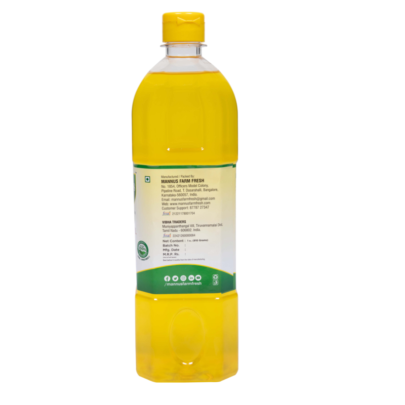 Cold Pressed Groundnut Oil 1 Ltr Bottle